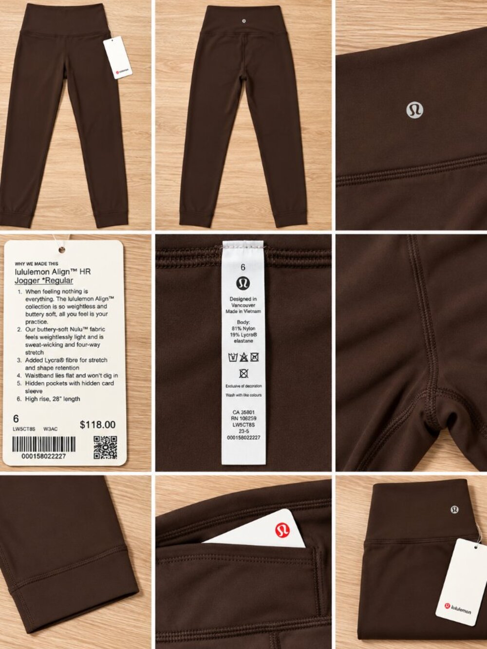 NWT Lululemon Align HR Jogger Regular Size 6